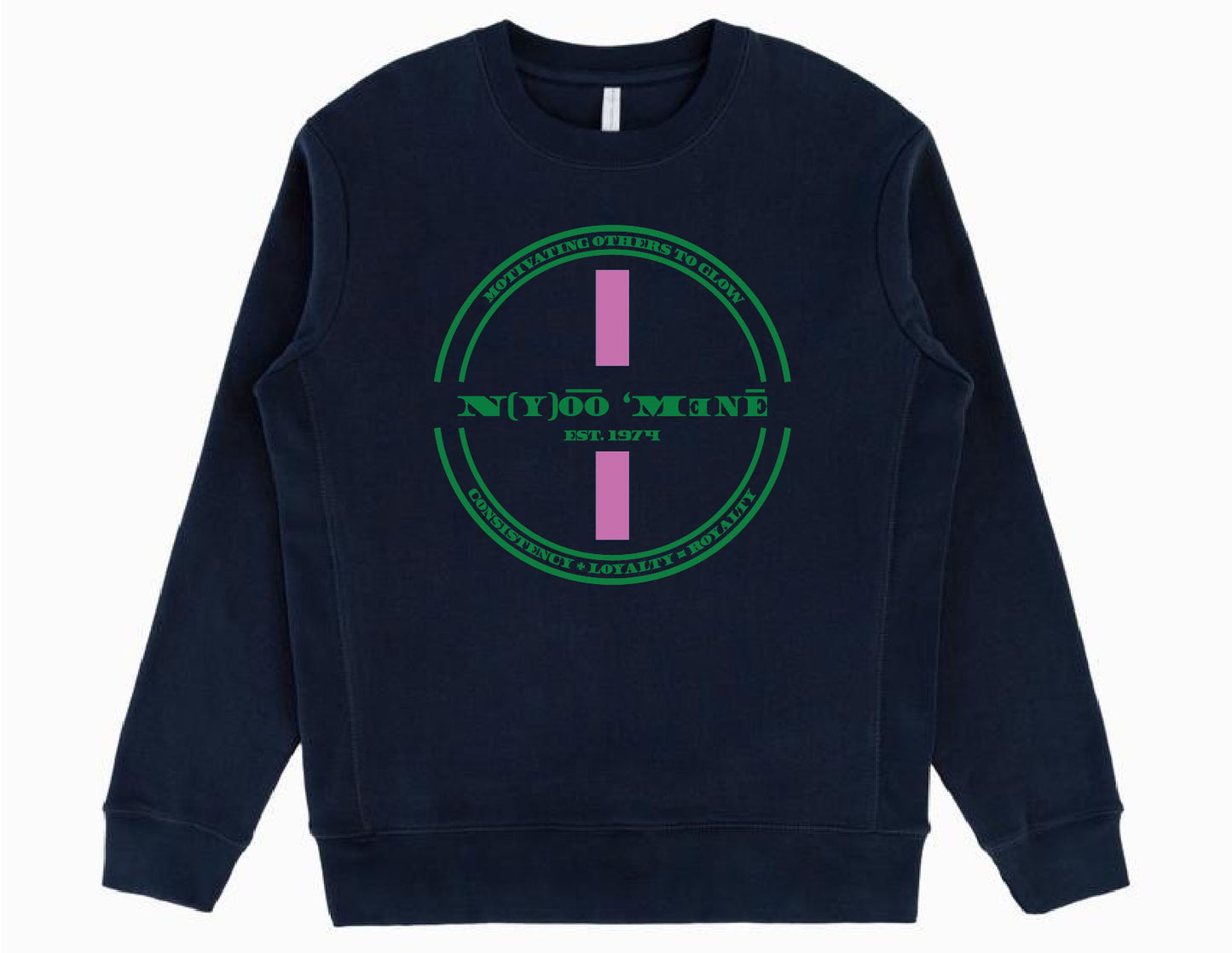 Organic Crewneck Pullover - Pink Strip
