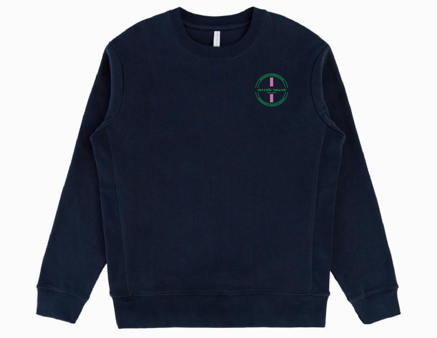 Organic Crewneck Pullover - Pink Strip
