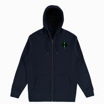 Organic Zip HoodI - Blue Strip