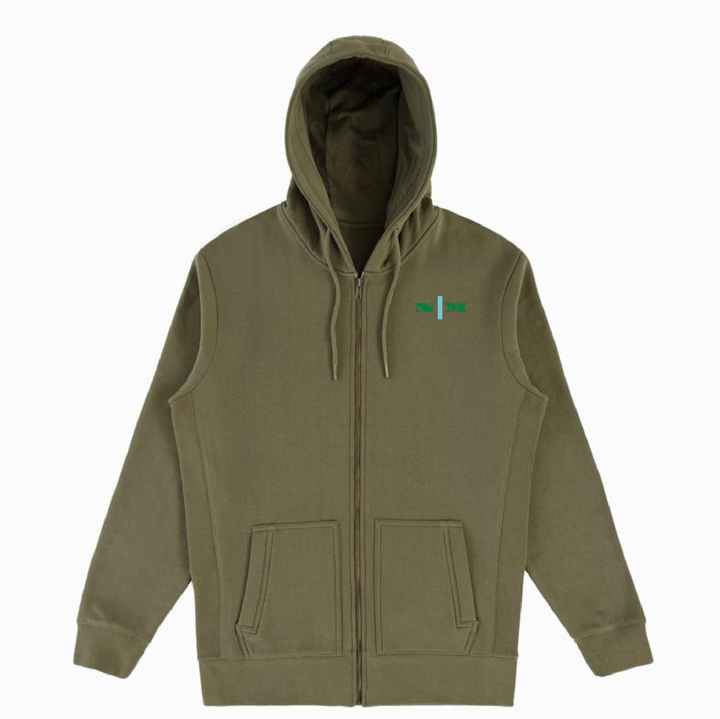 Organic Zip HoodI - Blue Strip