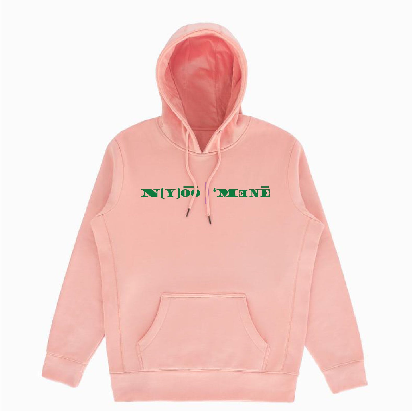 Organic Hooded Pullover - Pink Strip