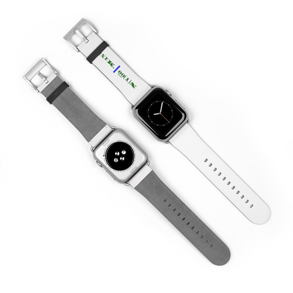 N(y)o͞o ˈMənē Watch Band - Blue Strip