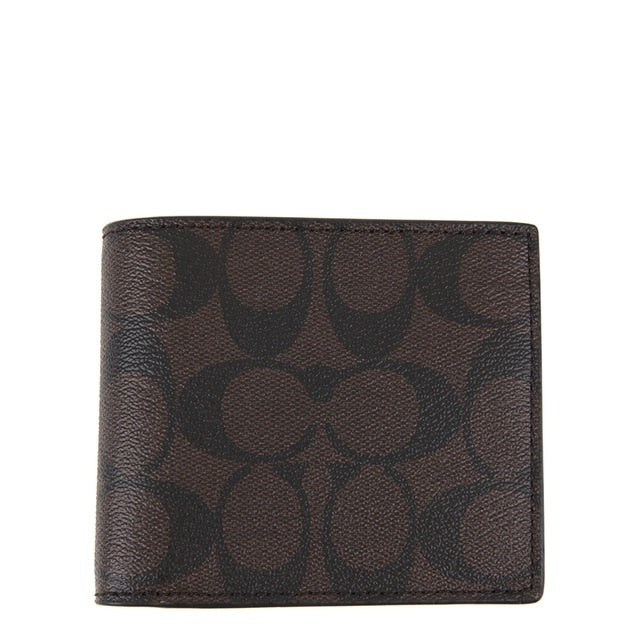 Coach Compact ID Wallet In Signature