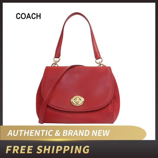 Coach F22348 Faye Mixed Materials Leather Satchel Carryal