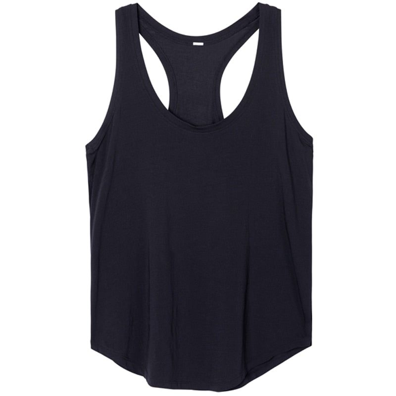 Women's Flowy Lightweight Pima Cotton Workout Tank Tops-Soft Racerback Athletic Yoga Tanks