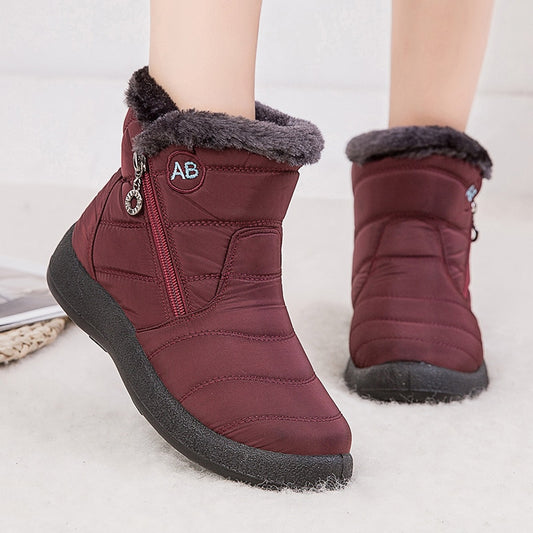 Women Casual Lightweight Fashion Waterproof Snow Ankle Warm Winter Boots Botas Mujer