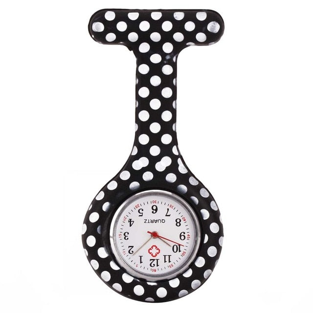 Newly Nurse Watches Printed Style Clip-On Fob Brooch Pendant Pocket Hanging Doctor Nurses Medical Quartz Watch FIF66