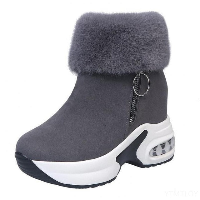 Women Ankle Warm Plush Winter High-Increasing Heel Snow Winter Boots