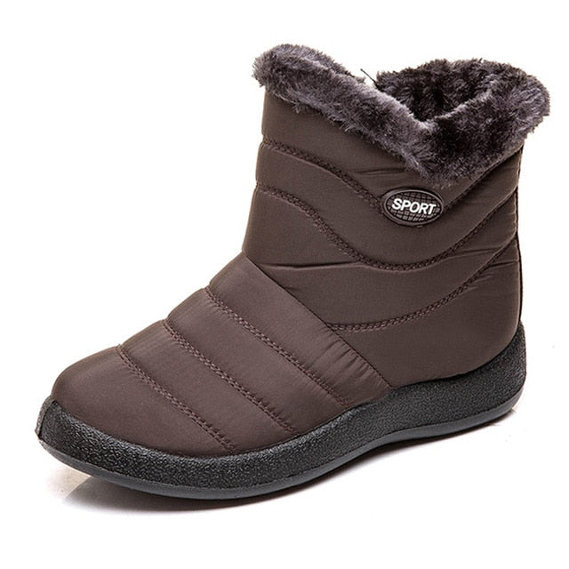 Women Winter Waterproof Warm Plush Snow Ankle Booties Boots 43 44