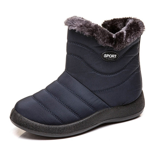 Women Winter Waterproof Warm Plush Snow Ankle Booties Boots 43 44