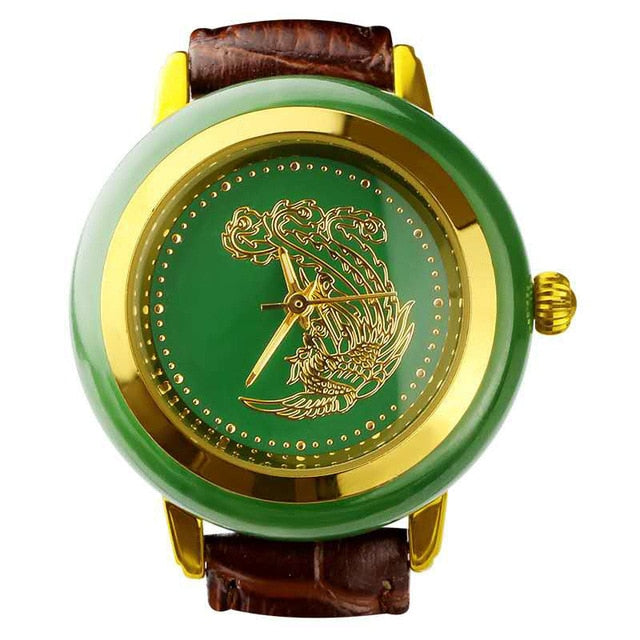 NEW COUPLE WATCH LOVERS CLOCK JADE LEATHER WATERPROOF CREATIVE FASHION BUSINESS MEN WRISTWATCH COLLECTOR'S EDITION WOMEN'S WATCH