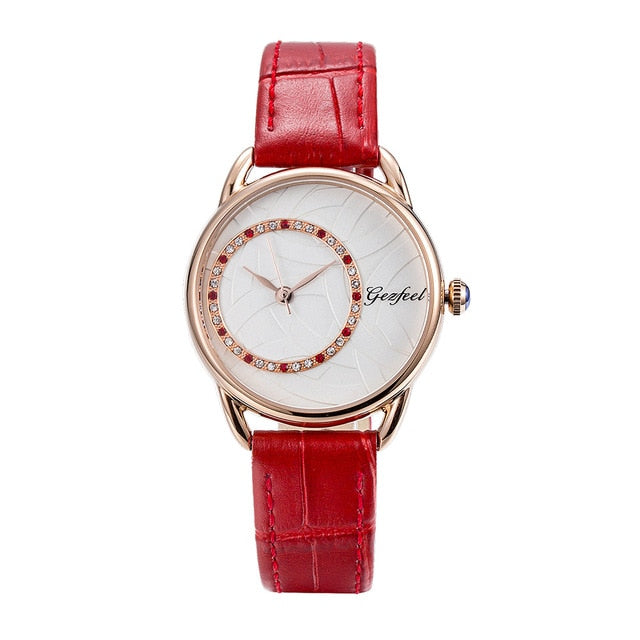 New College Fashion Simple Wind Stainless Steel Real Belt Watch Female Student Waterproof Quartz