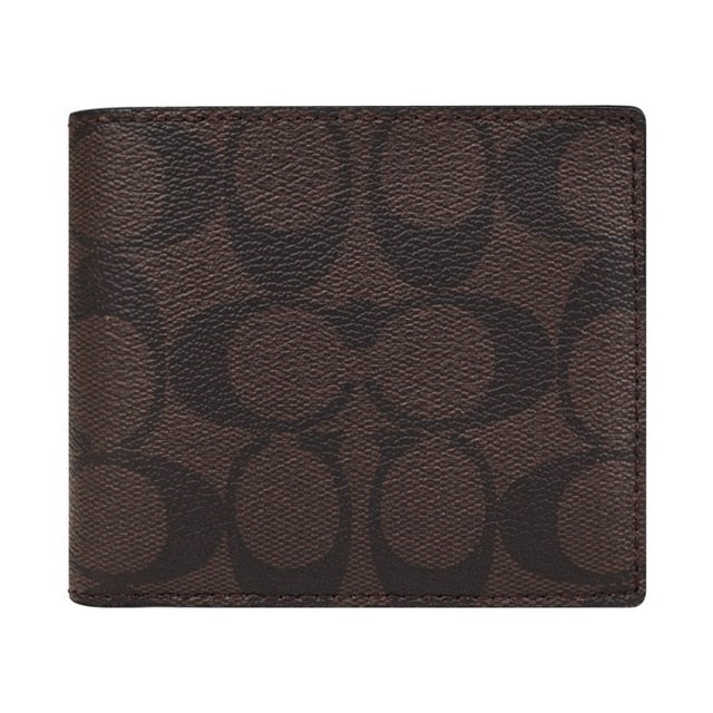 Coach Compact ID Wallet In Signature