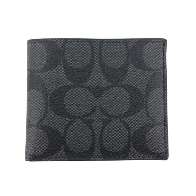 Coach Compact ID Wallet In Signature