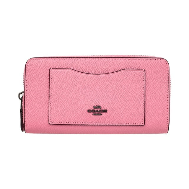 Coach Crossgrain Leather Accordion Zip Wallet