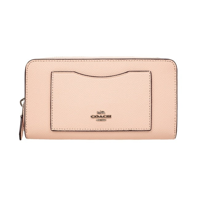 Coach Crossgrain Leather Accordion Zip Wallet